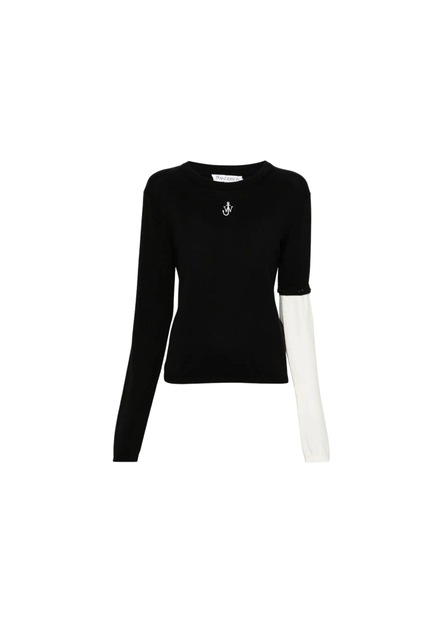 Contrast Sleeve Jumper Black