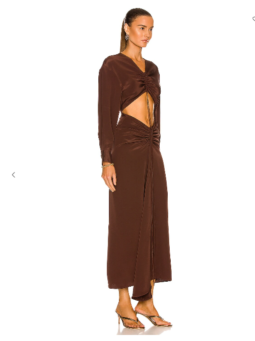 Ruched Disconnect Shirt Dress